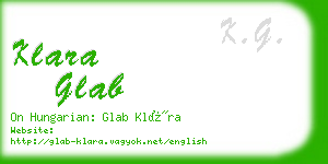 klara glab business card